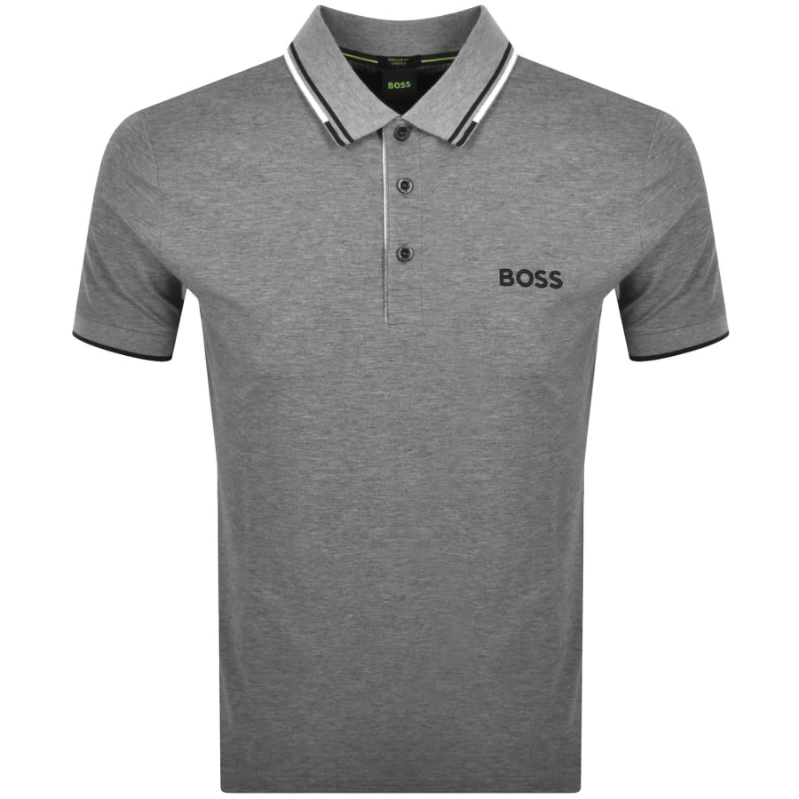 Image number 1 for BOSS Paddy Pro Polo T Shirt Medium Grey