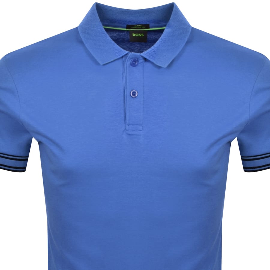 Image number 3 for BOSS Zone Polo T Shirt Medium Blue