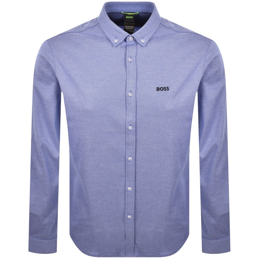Image number 1 for BOSS B Motion Long Sleeve Shirt Blue