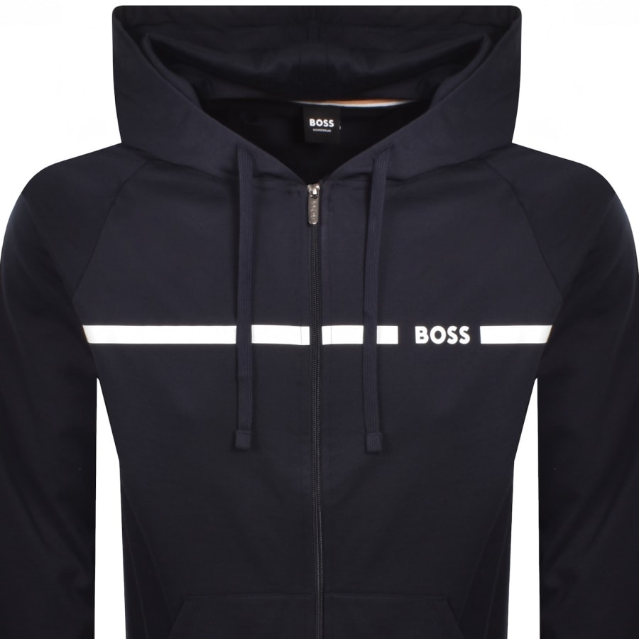 Image number 2 for BOSS Authentic Full Zip Hoodie Navy