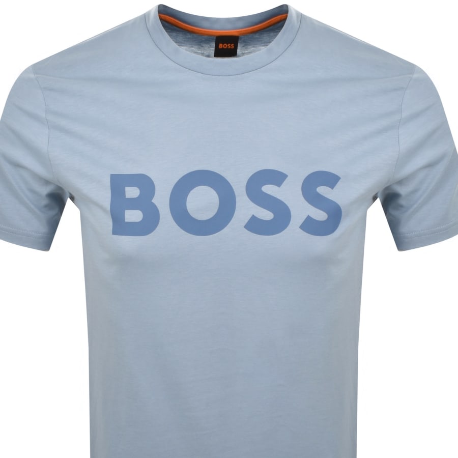 Image number 2 for BOSS Thinking 1 Logo T Shirt Light Blue