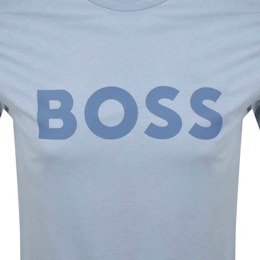 Image number 3 for BOSS Thinking 1 Logo T Shirt Light Blue