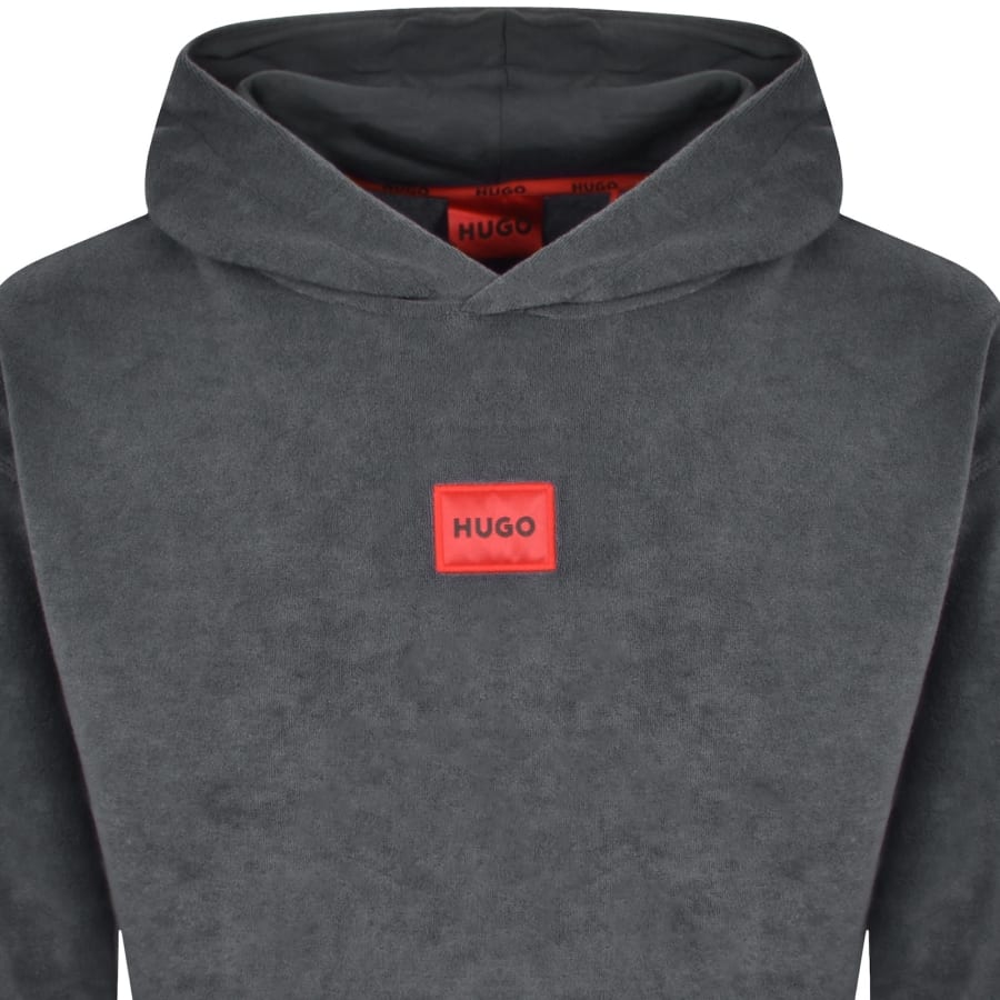 Image number 2 for HUGO Bodywear Terry Hoodie Grey