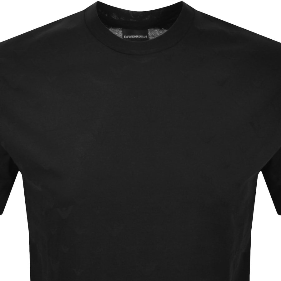 Image number 2 for Emporio Armani Logo T Shirt All Over Eagle Black