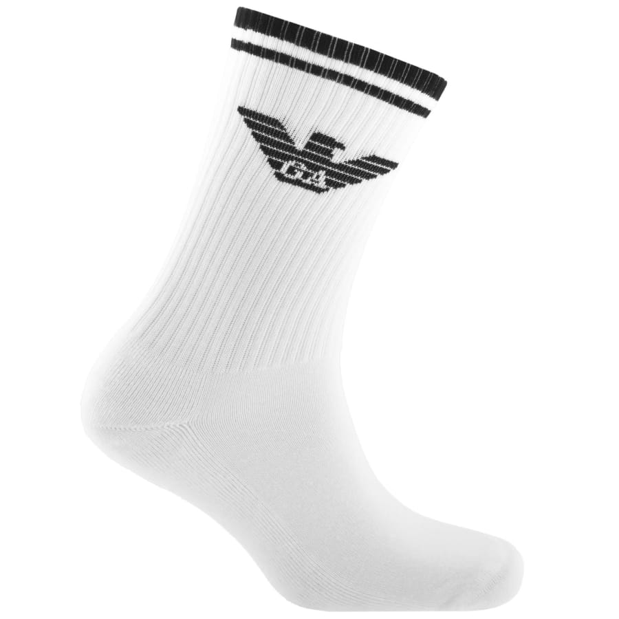 Image number 2 for Emporio Armani 3 Pack Socks White