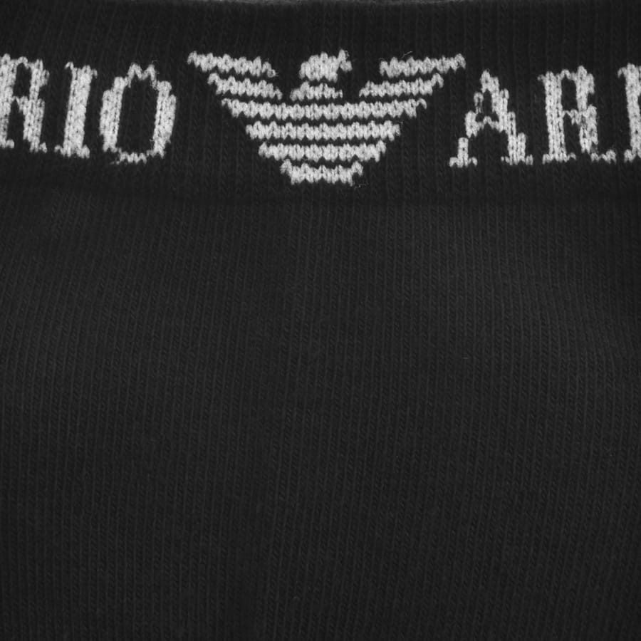 Image number 5 for Emporio Armani 3 Pack Trainer Socks Black