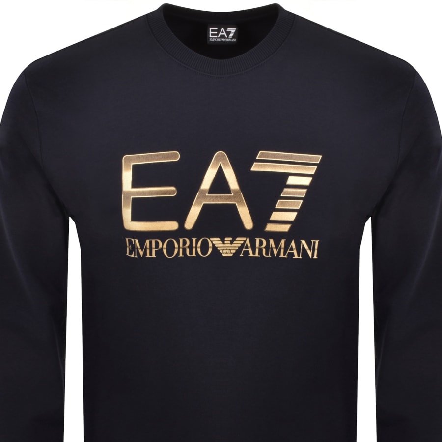 Image number 2 for EA7 Emporio Armani Logo Sweatshirt Navy
