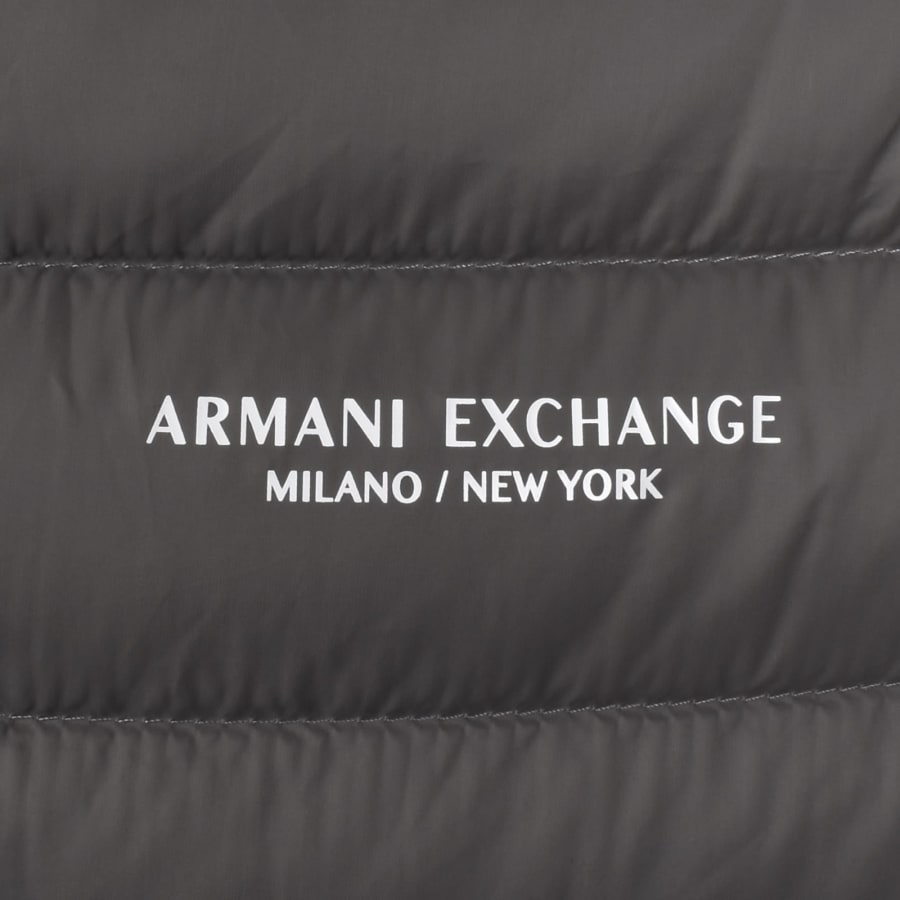 Image number 3 for Armani Exchange Hooded Down Jacket Grey