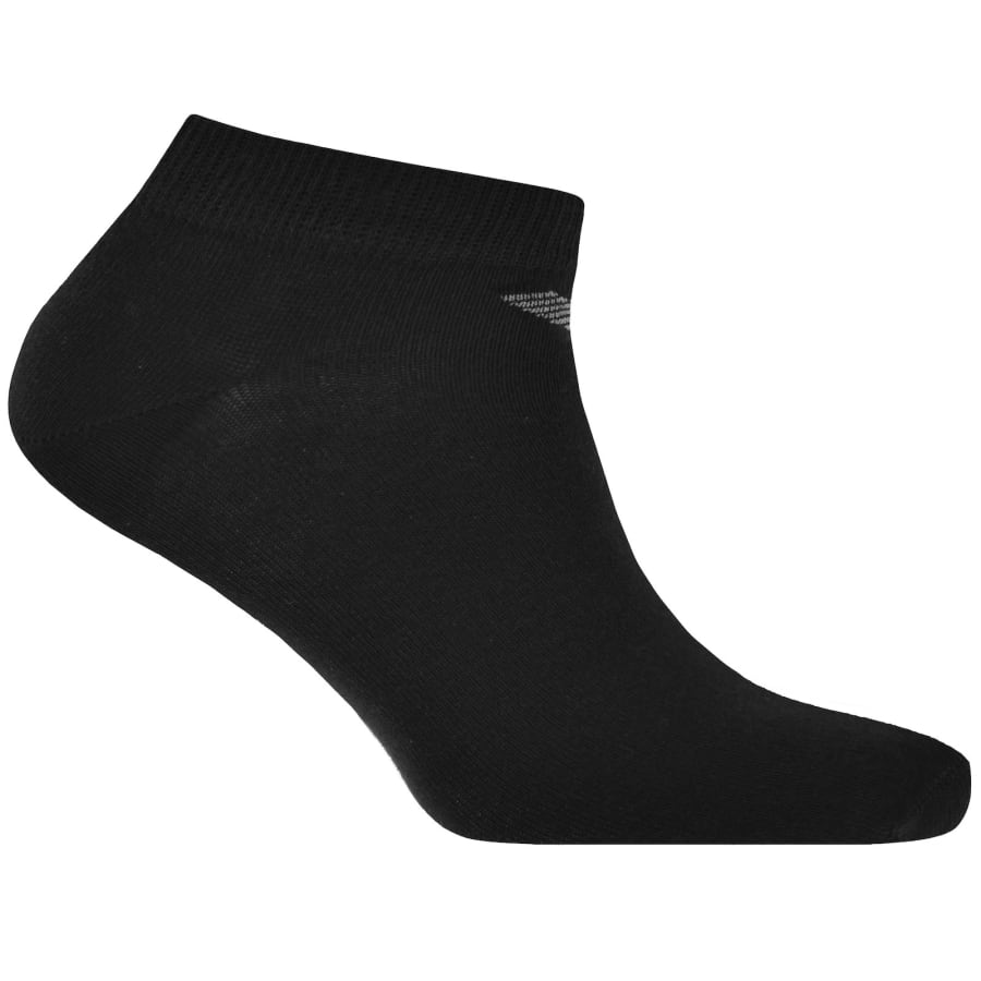 Image number 2 for Emporio Armani 3 Pack Trainer Socks Black