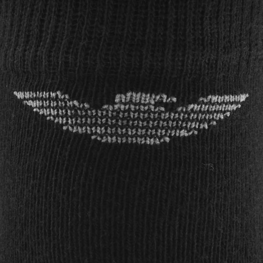 Image number 3 for Emporio Armani 3 Pack Trainer Socks Black