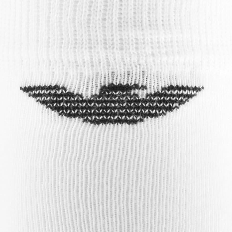 Image number 3 for Emporio Armani 3 Pack Trainer Socks White