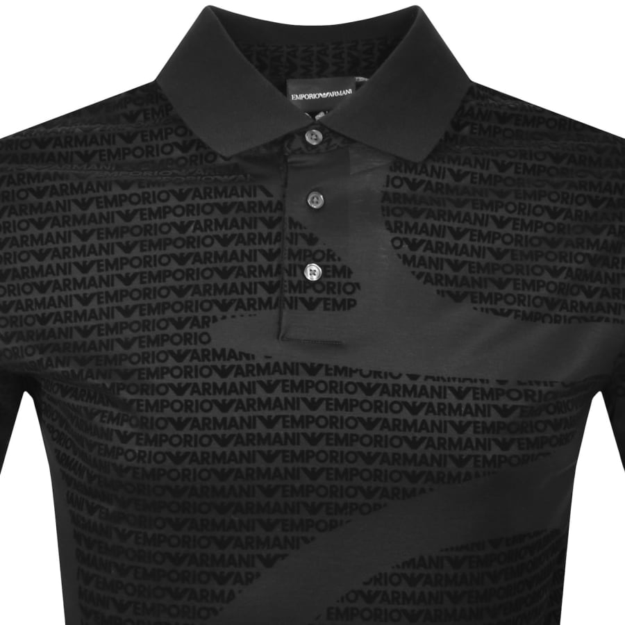 Image number 2 for Emporio Armani Short Sleeved Polo T Shirt Black