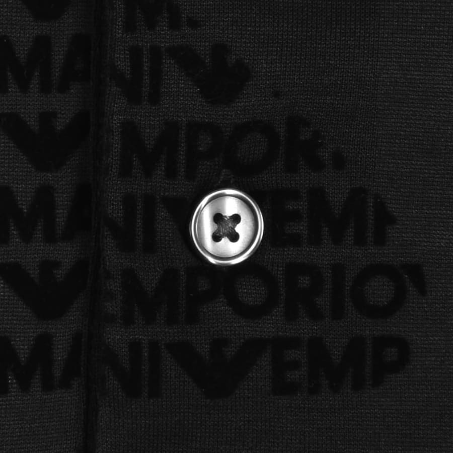 Image number 4 for Emporio Armani Short Sleeved Polo T Shirt Black