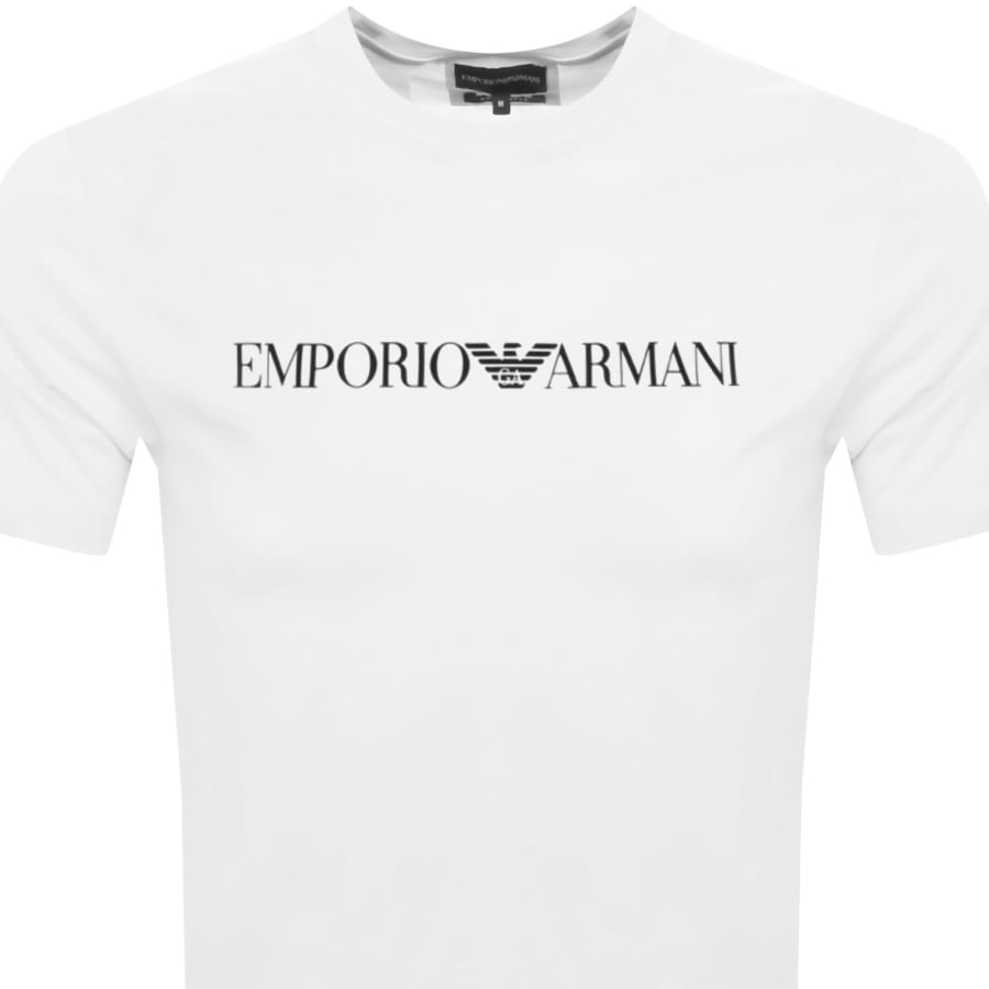 Image number 2 for Emporio Armani Crew Neck Logo T Shirt White