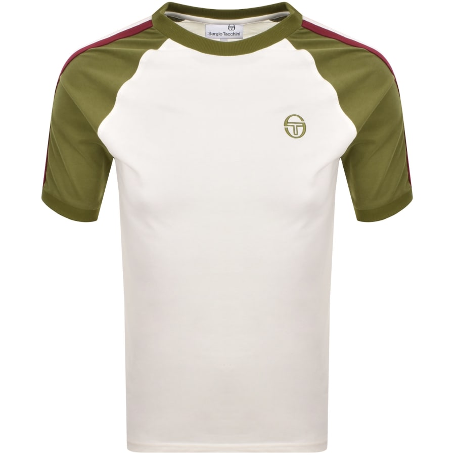 Image number 2 for Sergio Tacchini Ringer T Shirt Cream