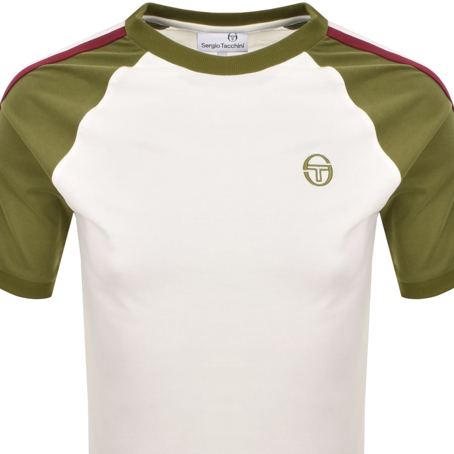 Image number 3 for Sergio Tacchini Ringer T Shirt Cream