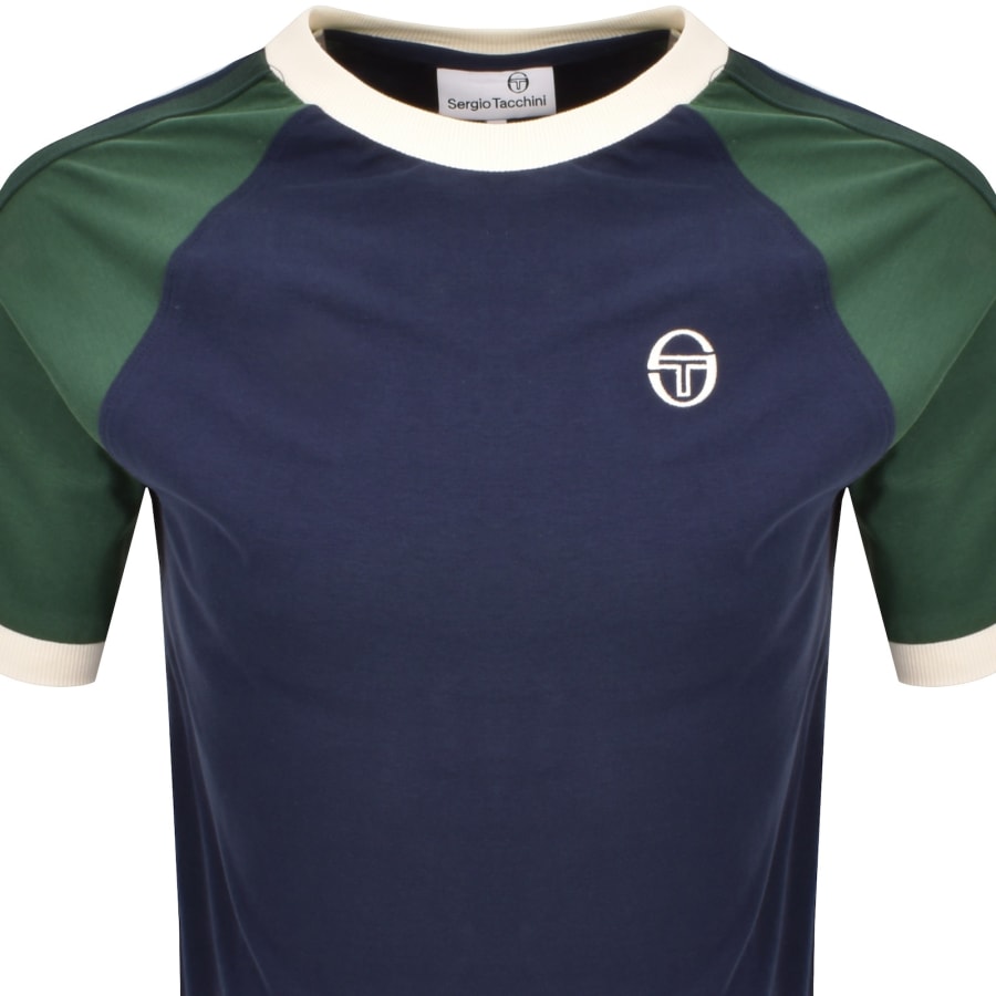 Image number 3 for Sergio Tacchini Ringer T Shirt Blue