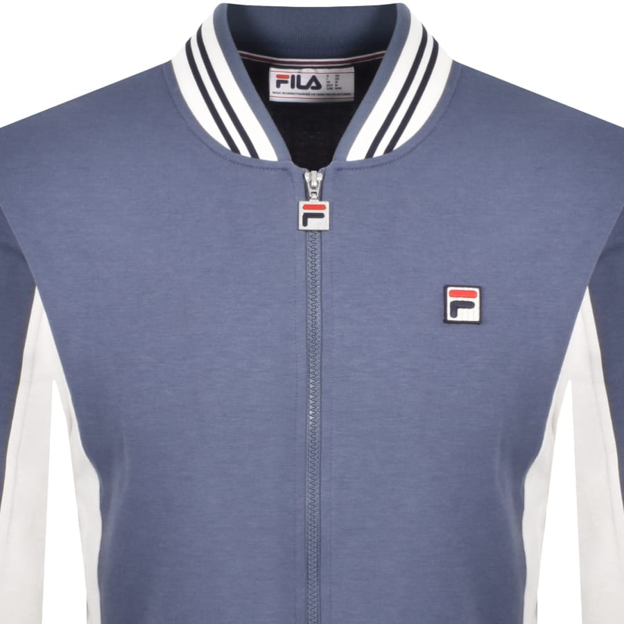 Image number 2 for Fila Settanta Baseball Track Top Indigo Blue