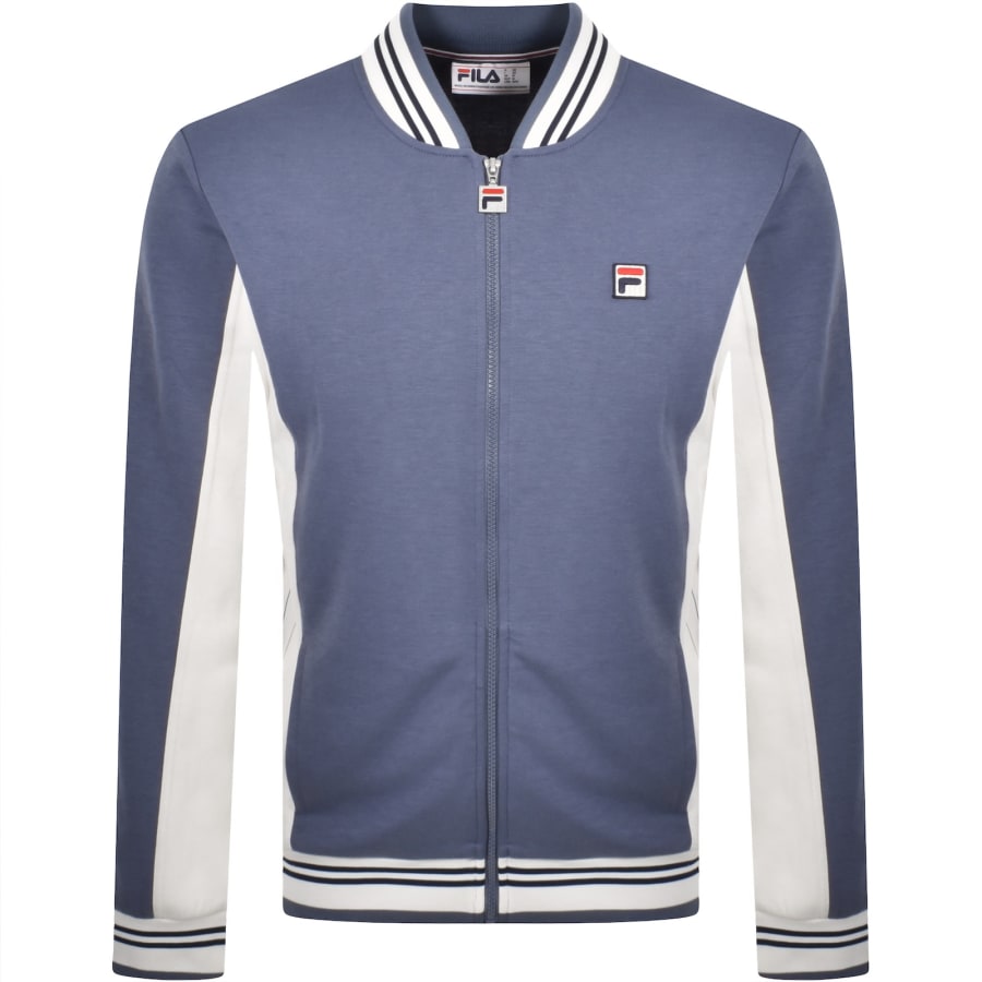 Image number 1 for Fila Settanta Baseball Track Top Indigo Blue