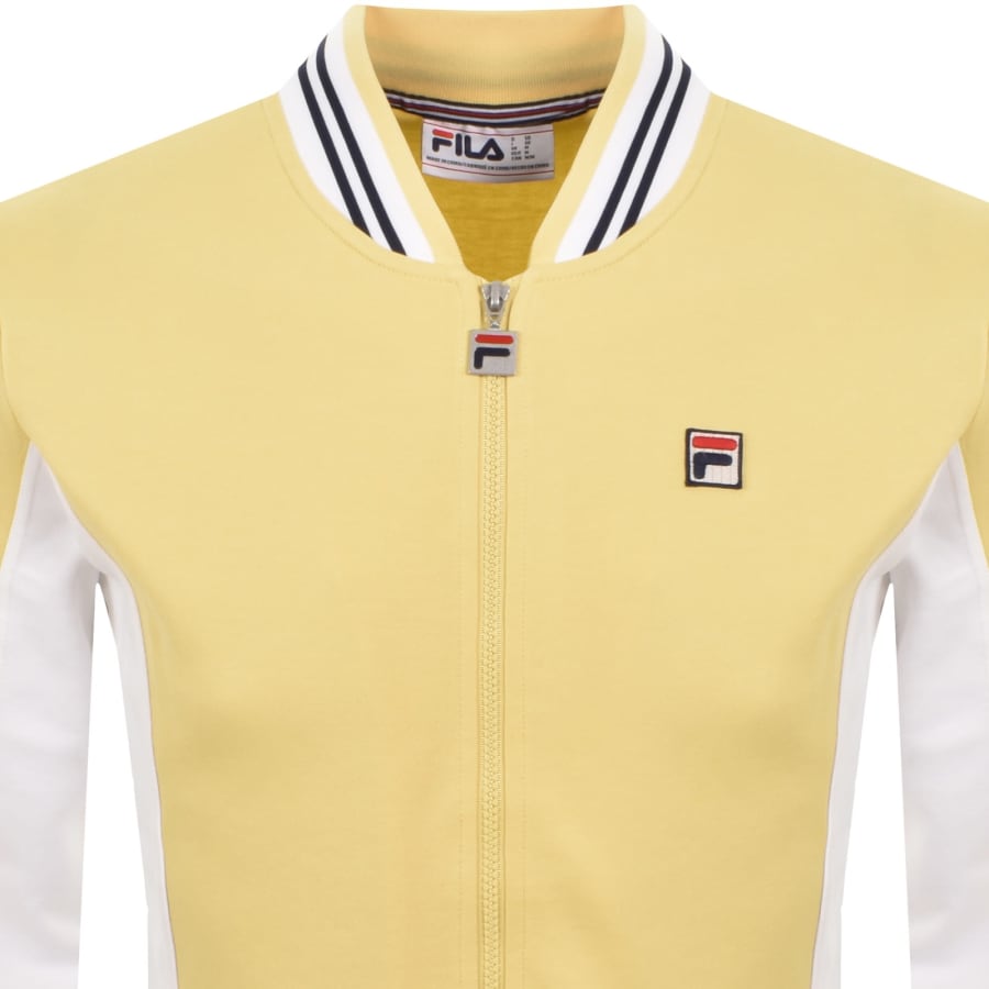 Image number 2 for Fila Settanta Baseball Track Top Raffia Yellow
