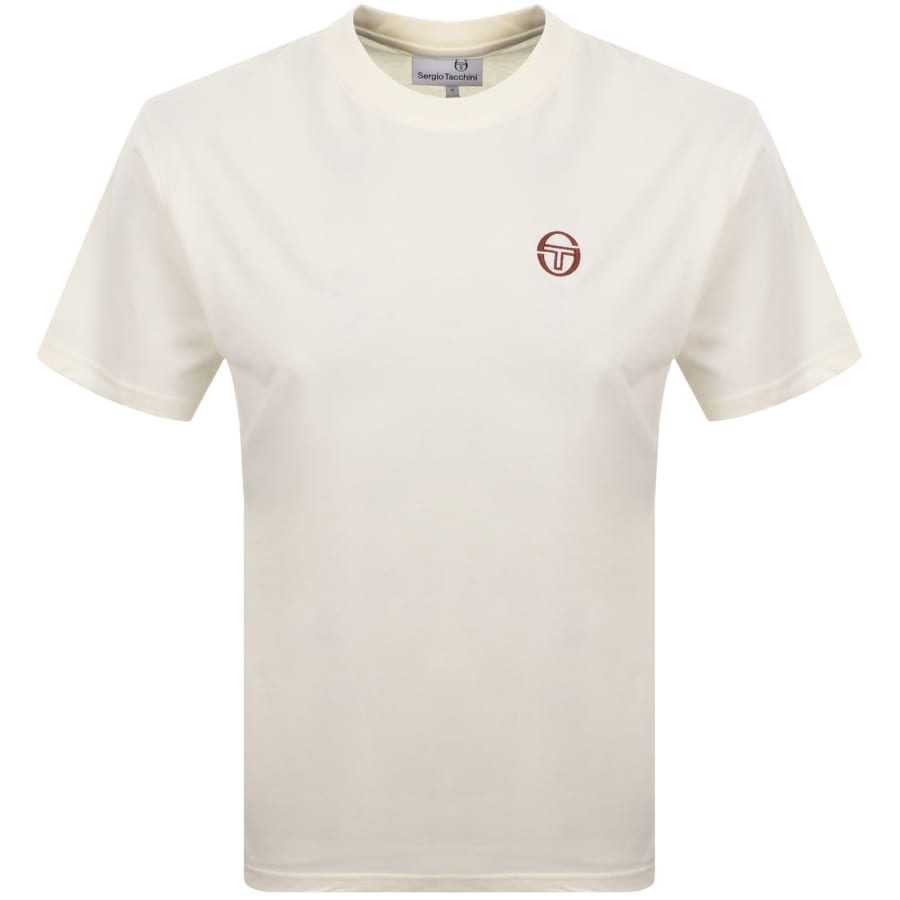 Image number 2 for Sergio Tacchini Trento T Shirt Off White