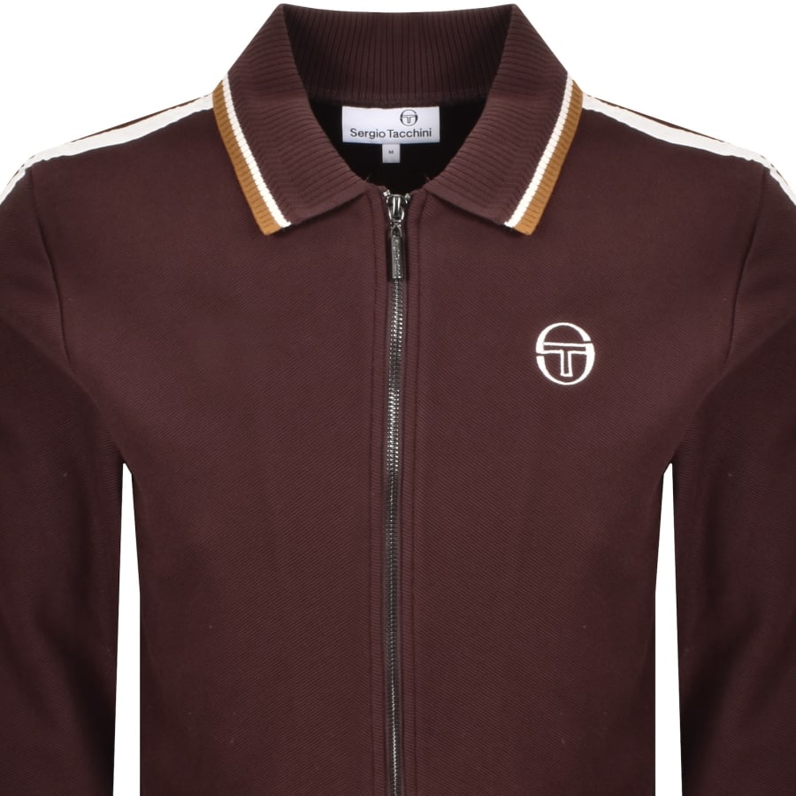 Image number 2 for Sergio Tacchini Giorno Track Top Brown