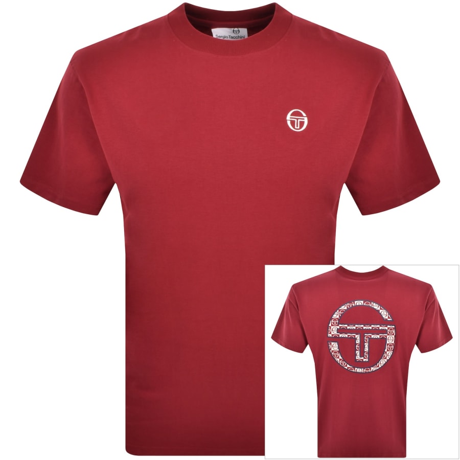 Image number 1 for Sergio Tacchini Trento T Shirt Rhubarb