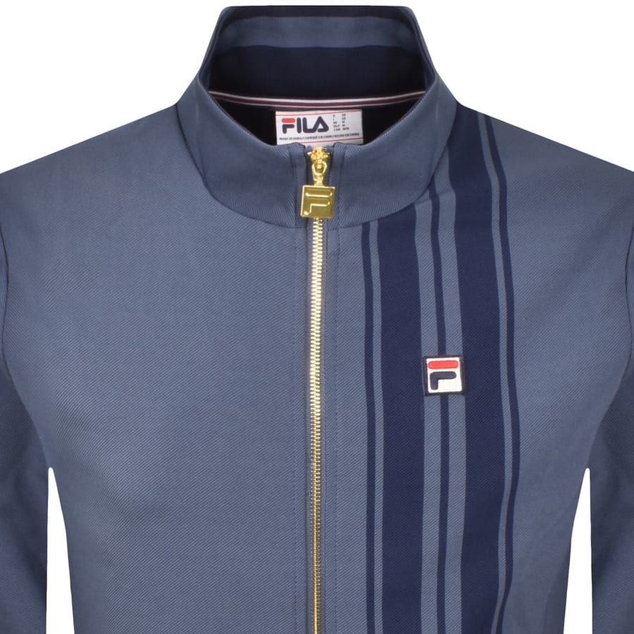 Image number 2 for Fila Dante Stripe Track Top Indigo Blue