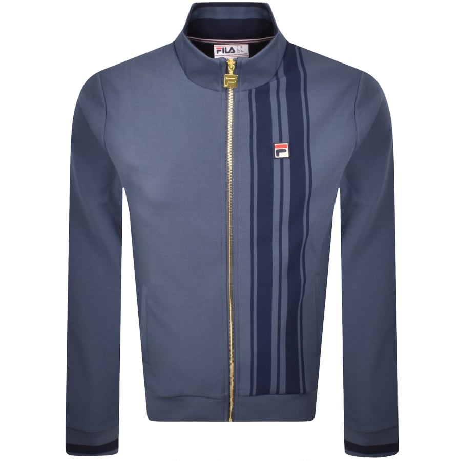 Image number 1 for Fila Dante Stripe Track Top Indigo Blue