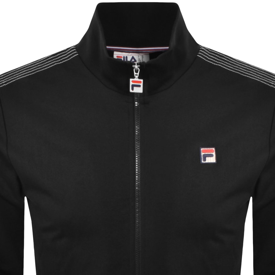 Image number 2 for Fila Keith Contrast Stitch Track Top Black