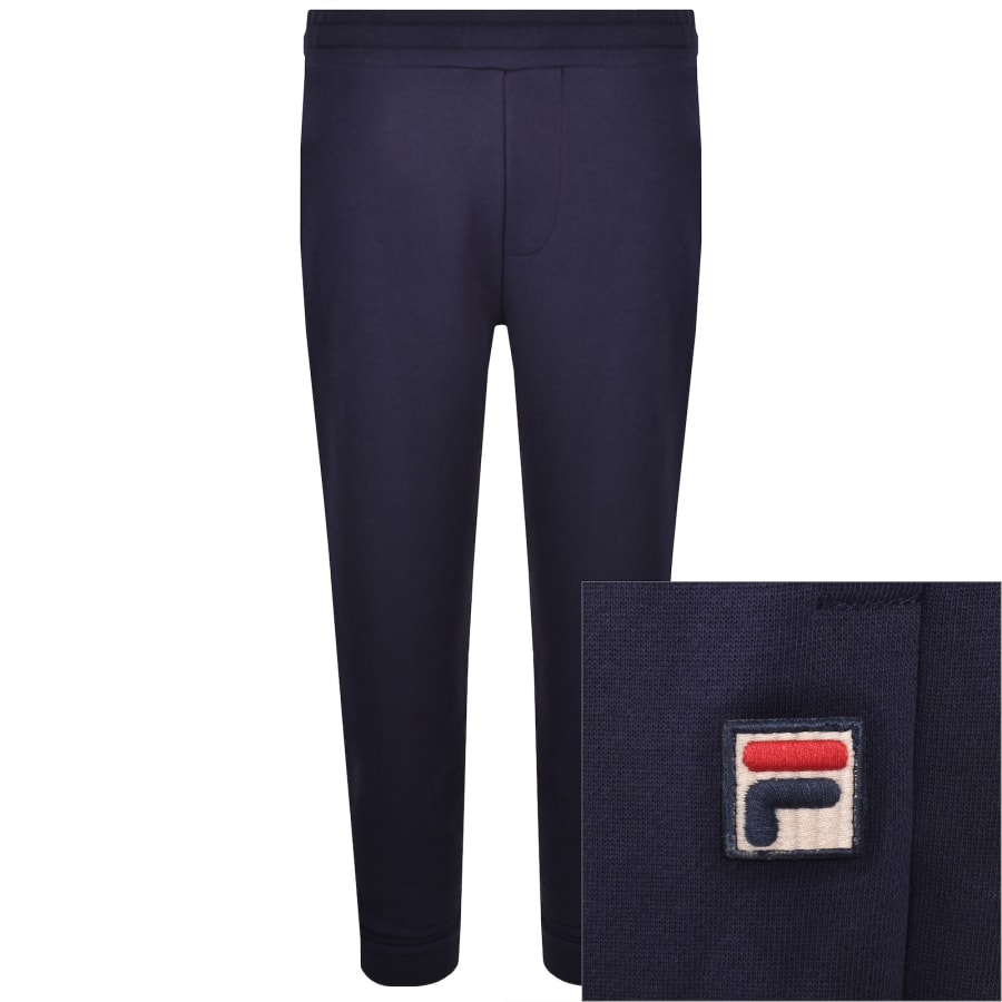 Image number 1 for Fila Visconti Tipped Cuff Joggers Navy