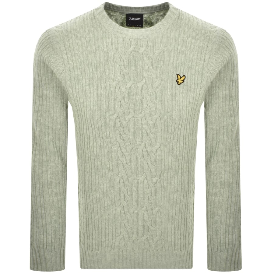 Image number 1 for Lyle And Scott Cable Knit Jumper Green