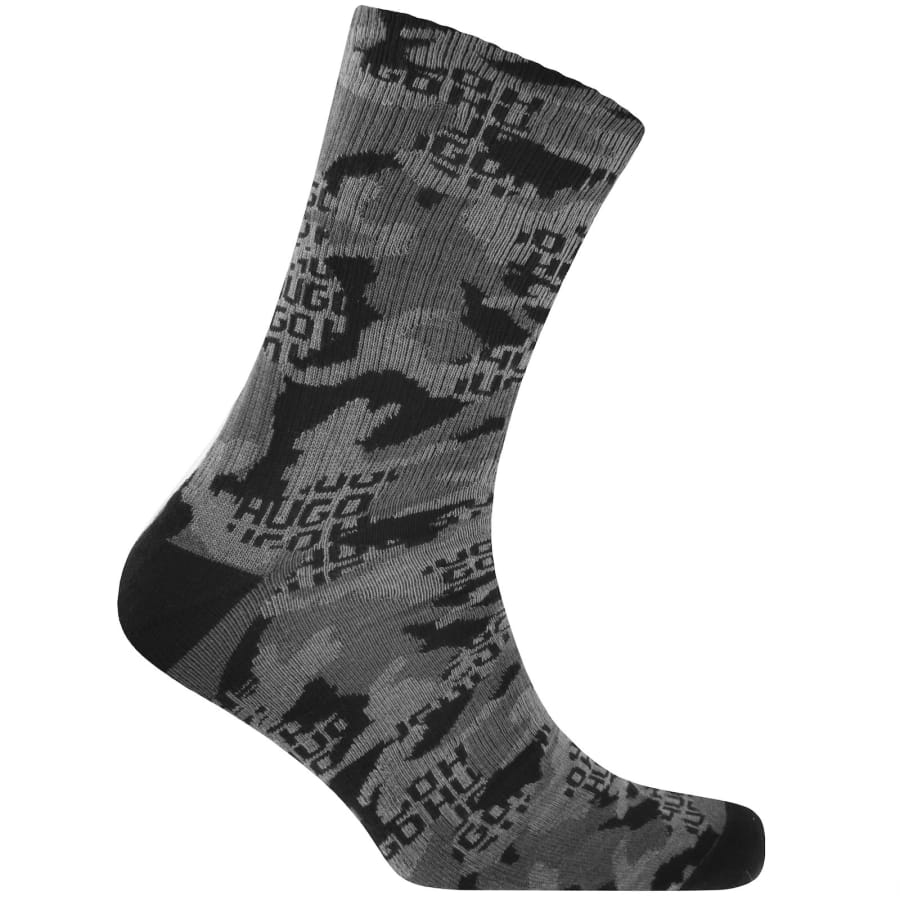 Image number 2 for HUGO 3 Pack Rib Camo Logo Socks Multi