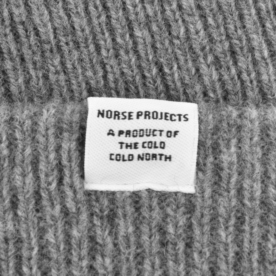 Image number 3 for Norse Projects Merino Lambswool Beanie Grey