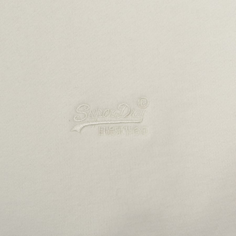 Image number 3 for Superdry Logo Henley Sweatshirt Off White