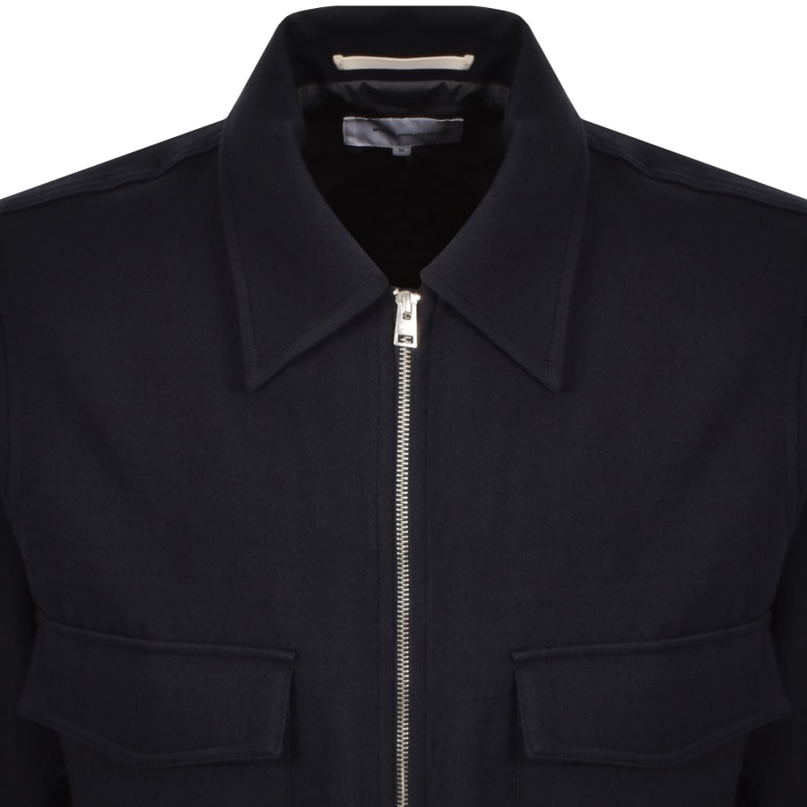 Image number 2 for Norse Projects Askel Cavalry Wool Jacket Navy