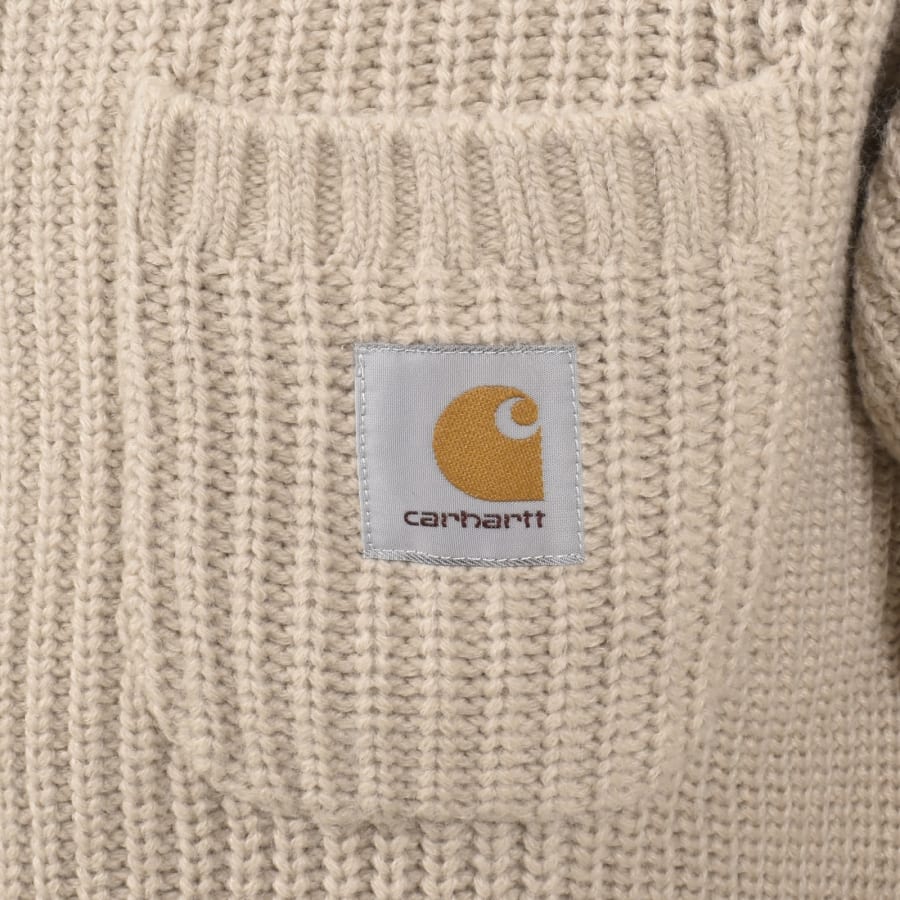 Image number 3 for Carhartt WIP Chore Knit Jacket Beige