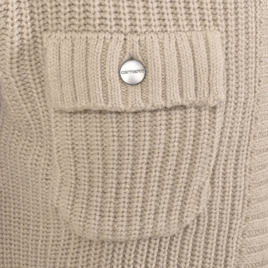 Image number 4 for Carhartt WIP Chore Knit Jacket Beige