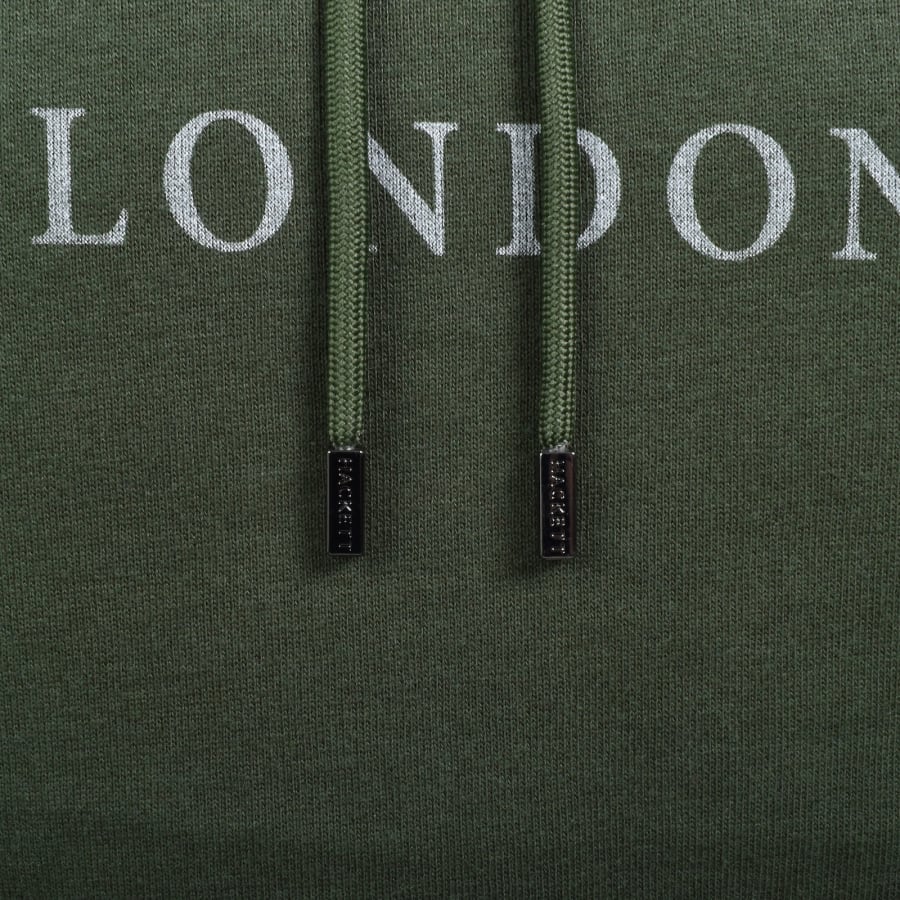 Image number 4 for Hackett London Heritage Hoodie Green