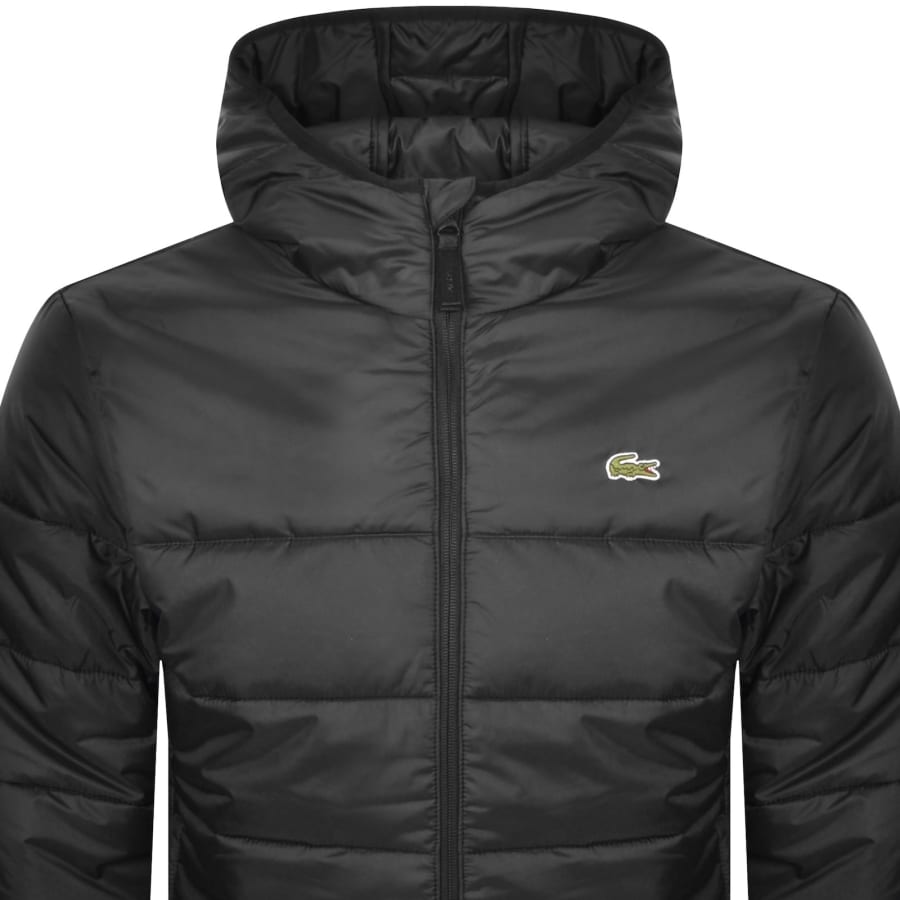Image number 2 for Lacoste Hooded Logo Jacket Black