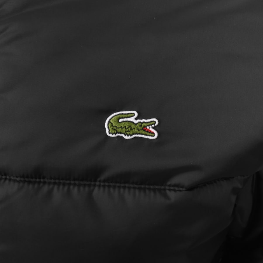 Image number 3 for Lacoste Hooded Logo Jacket Black