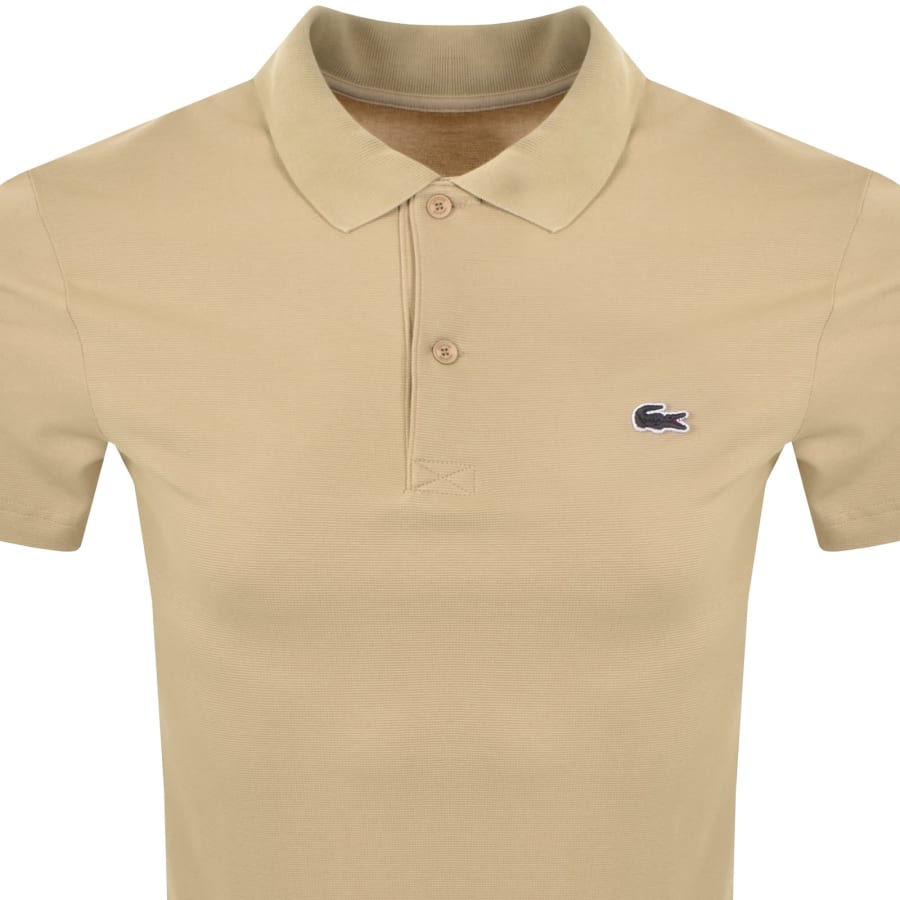 Image number 2 for Lacoste Regular Fit Polo T Shirt Beige