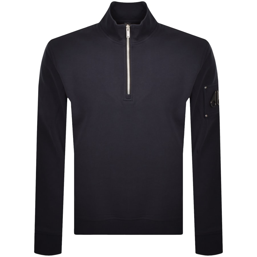 Image number 2 for Moose Knuckles Hartsfield QZ Sweatshirt Navy