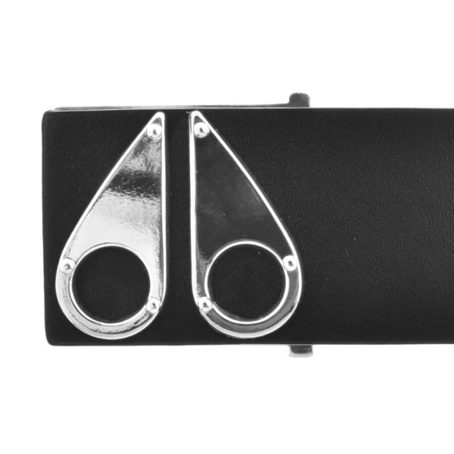 Image number 3 for Moose Knuckles Logo Icon Belt Silver