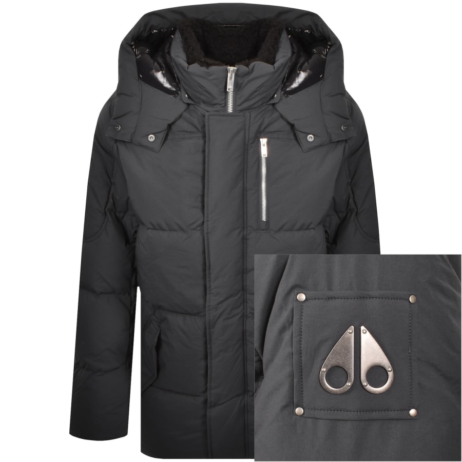 Image number 1 for Moose Knuckles Everest 3Q Puffer Jacket Grey