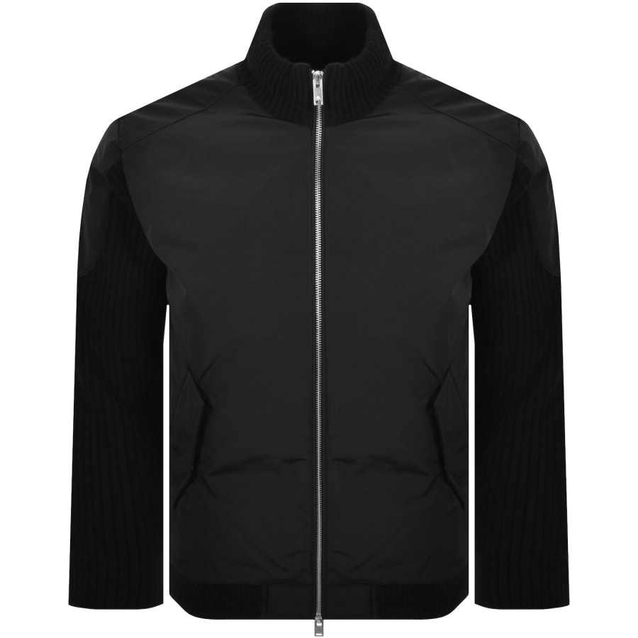 Image number 2 for Moose Knuckles Magnus Knit Hybrid Jacket Black