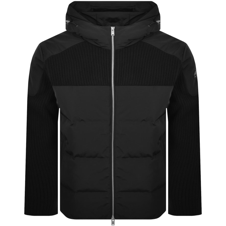 Image number 2 for Moose Knuckles Glenvale Knit Hybrid Jacket Black