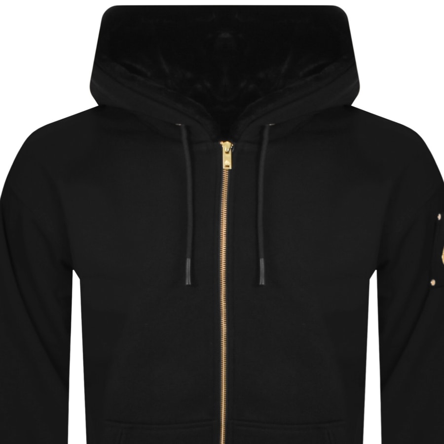 Image number 3 for Moose Knuckles Linden Bunny Zip Hoodie Black