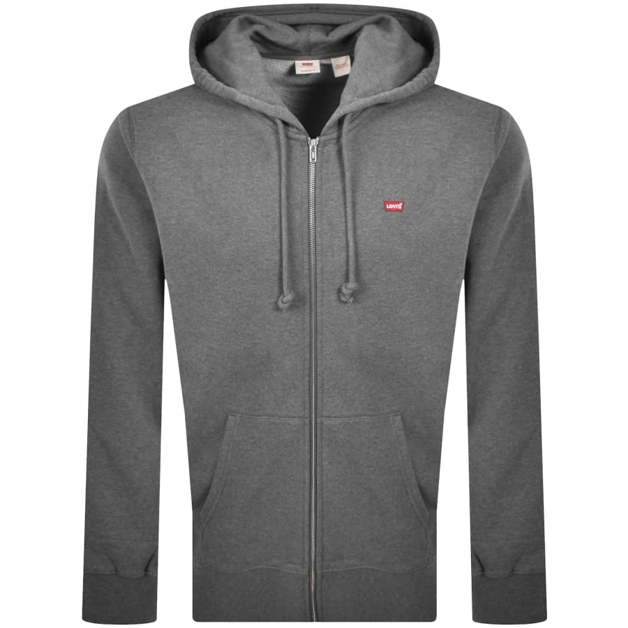 Image number 1 for Levis Original Logo Full Zip Hoodie Grey