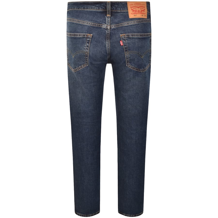 Image number 3 for Levis 511 Slim Fit Stretch Jeans Mid Wash Blue